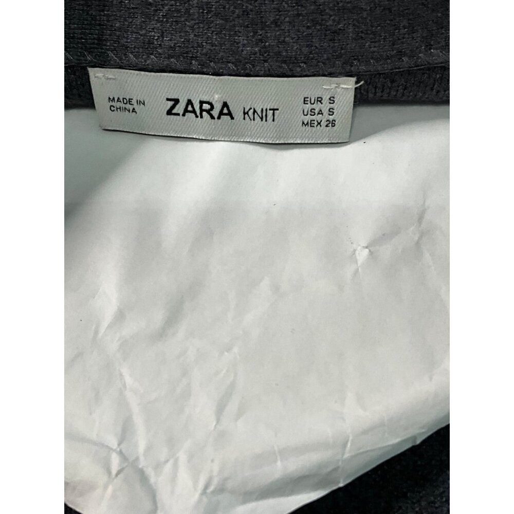 Zara Knit‎ Small Gray Sweater Dress With Buttoned Pockets - Picture 5 of 5